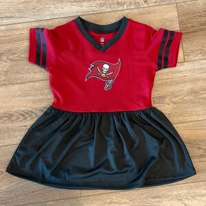 NFL Tampa Bay Buccaneers Toddler Girls' Team Dress with Buccaneers Logo